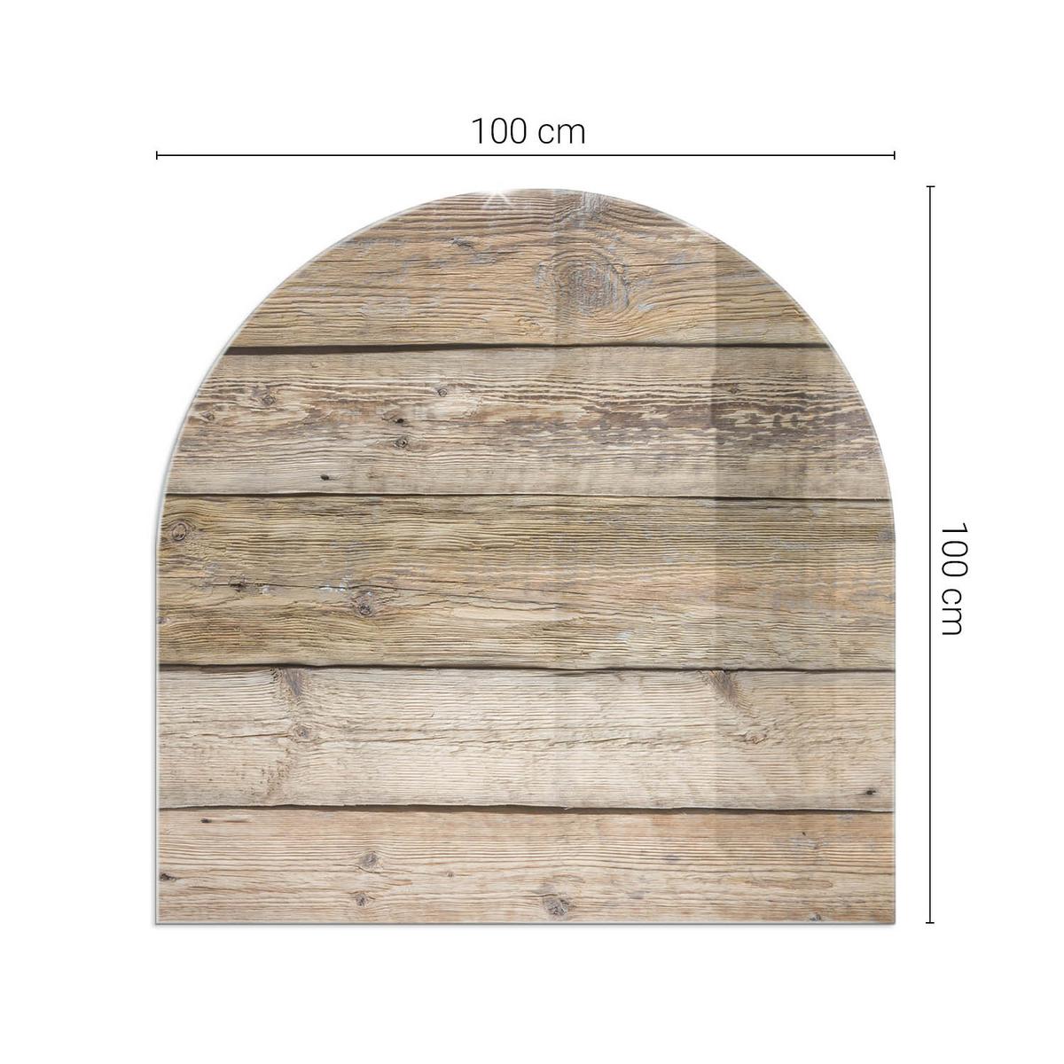 GLASPLATTE für Kamin 100x100 cm - Beige, Glas (100/100/0.4cm) - TULUP
