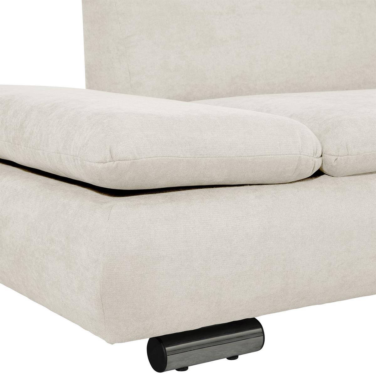 ECKSOFA mit Ottomane rechts Kaye Flachgewebe beige - Beige, Kunststoff (190/270cm) - 58aufmkessel