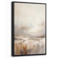 LEINWAND Bilder mit Rahmen - Kunst - Industriell - Grau - Braun - Abstrakt - 20x30 - Sandfarben, Textil (20/30cm) - MuchoWow