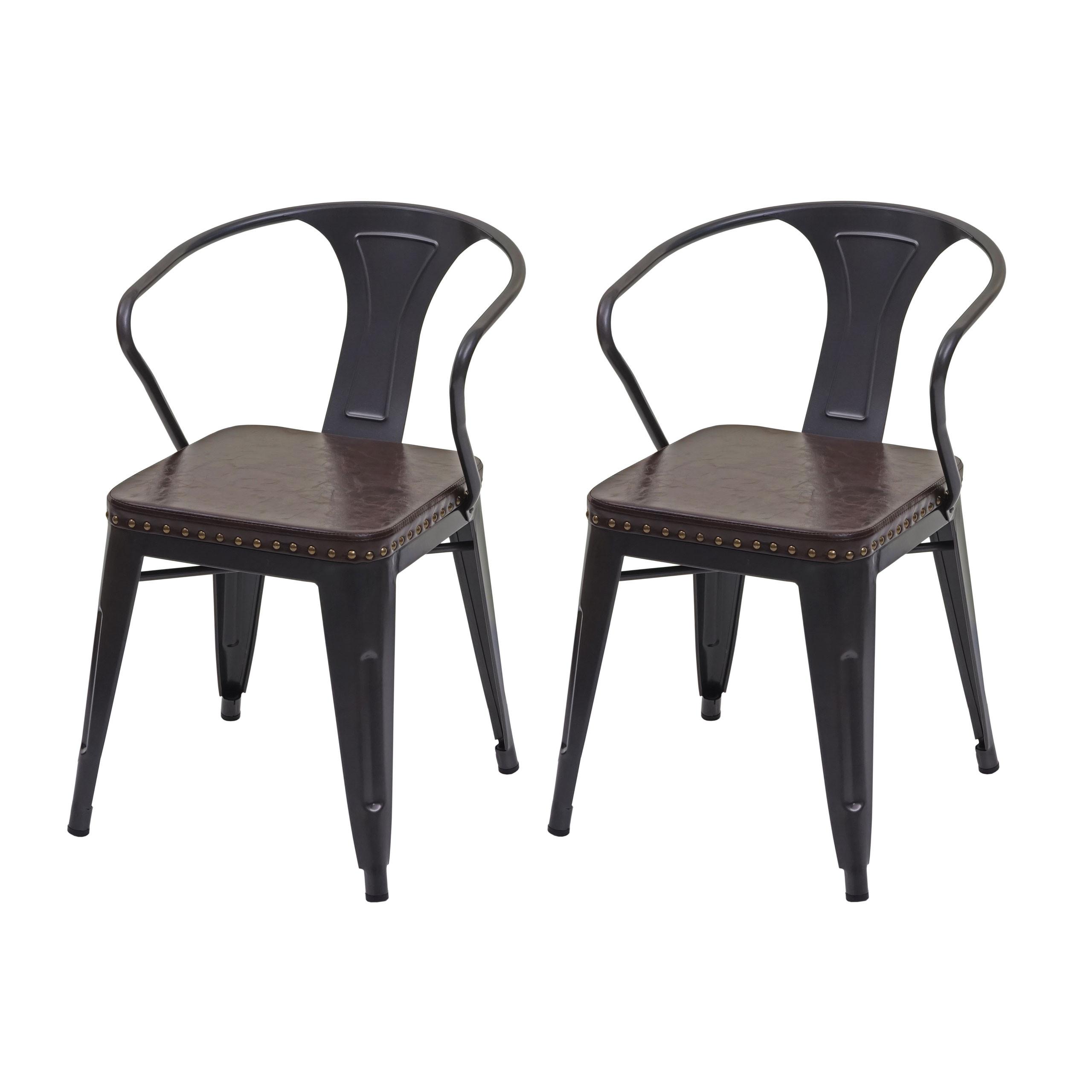 ESSZIMMERSTUHL H10D Braun 2er-Set - Braun, Metall (46/115/54cm) - MCW