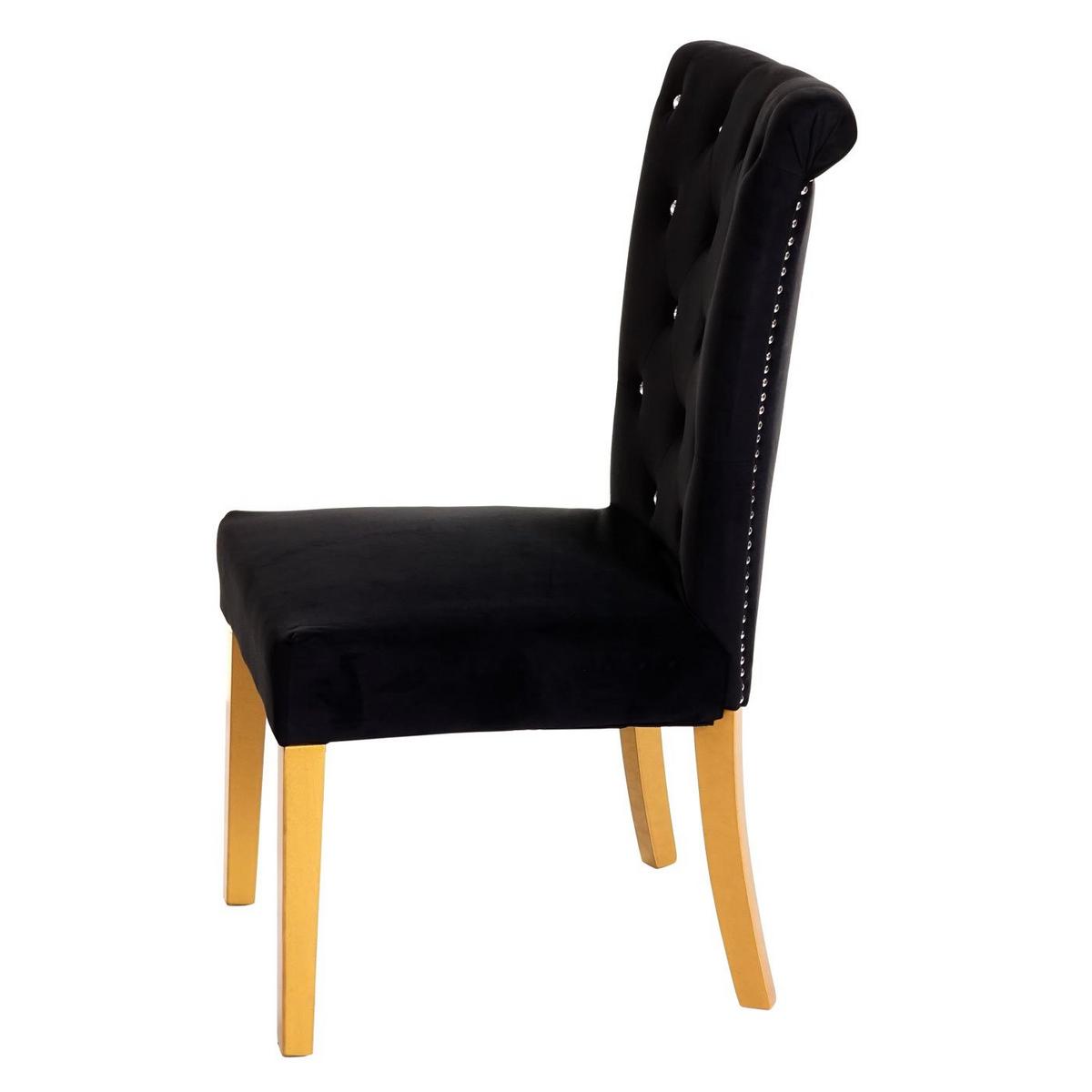 ESSZIMMERSTUHL Schwarz, Gold 2er-Set - Goldfarben/Schwarz, Textil (51/100/64cm) - MCW