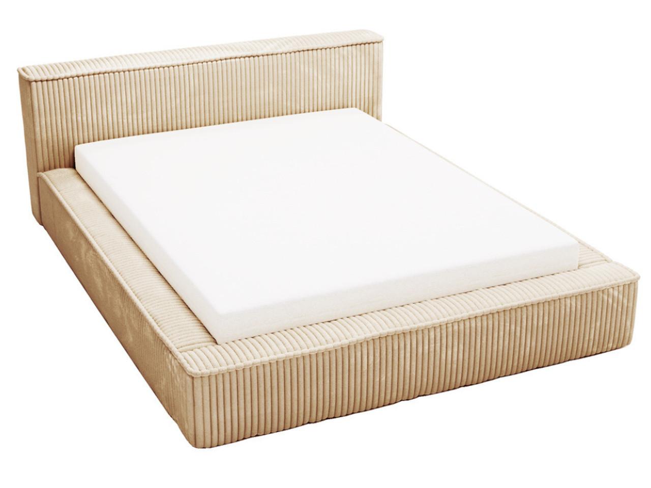 POLSTERBETT Lago 140x200 Beige - Beige, Textil (140/200cm) - Graingold