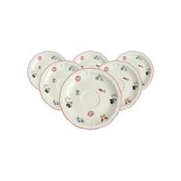 KAFFEEUNTERTASSEN Petite Fleur weiß ø 14,5 cm 6er Set - Weiß, Keramik (14.5cm) - Villeroy & Boch