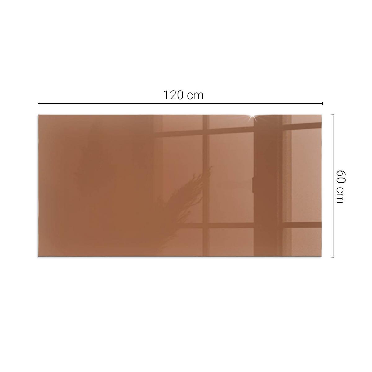 GLASPLATTE für Kamin 120x60 cm - Braun, Glas (120/60/0.4cm) - TULUP