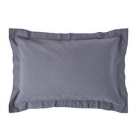 KISSENBEZUG Leinen mit Stehsaum - Dunkelgrau, Textil (50/90cm) - Homescapes