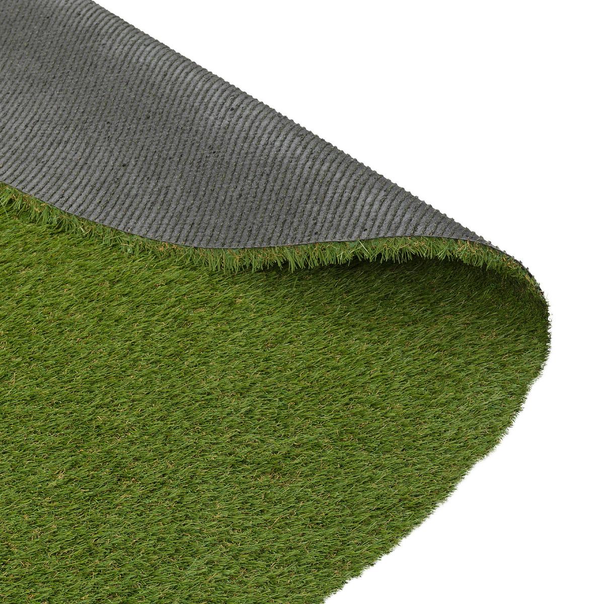 LUXUS KUNSTRASEN RASENTEPPICH WEMBLEY RUND - Grün, Textil (133/133cm) - Snapstyle