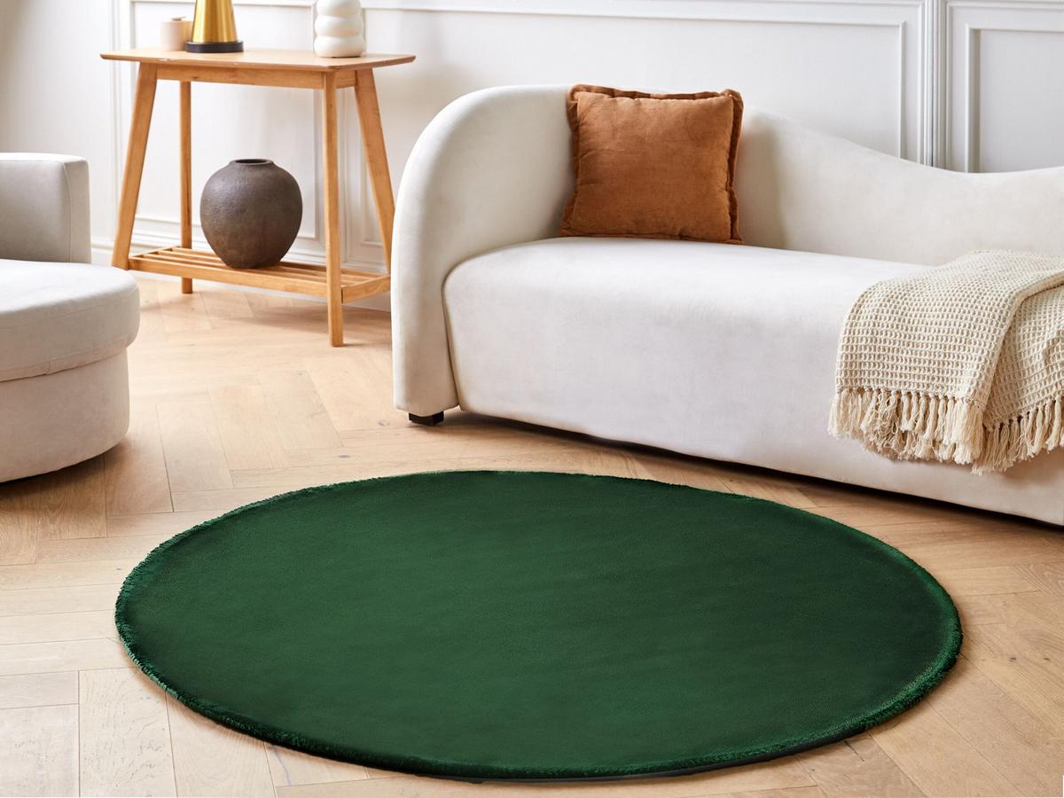 KURZFLOR-TEPPICH Gesi II 140/140 cm - Grün, Naturmaterialien (140/140cm) - Beliani