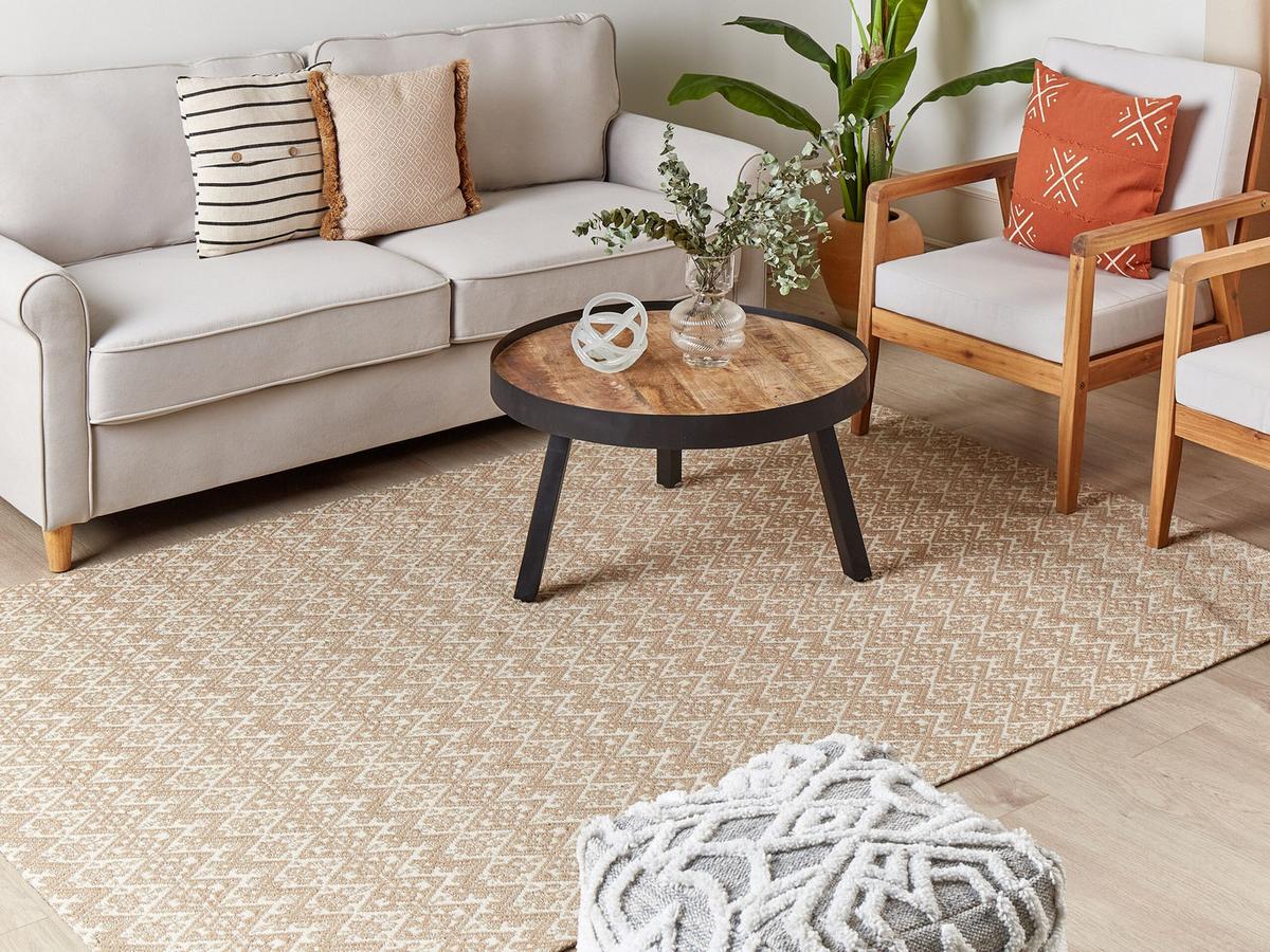 TEPPICH geflochten Atima 230/160 cm - Beige, Naturmaterialien (160/230cm) - Beliani