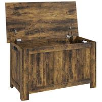 AUFBEWAHRUNGSTRUHE MDF Rustikales Braun - Braun, Holzwerkstoff (40/46/81cm) - HOMCOM