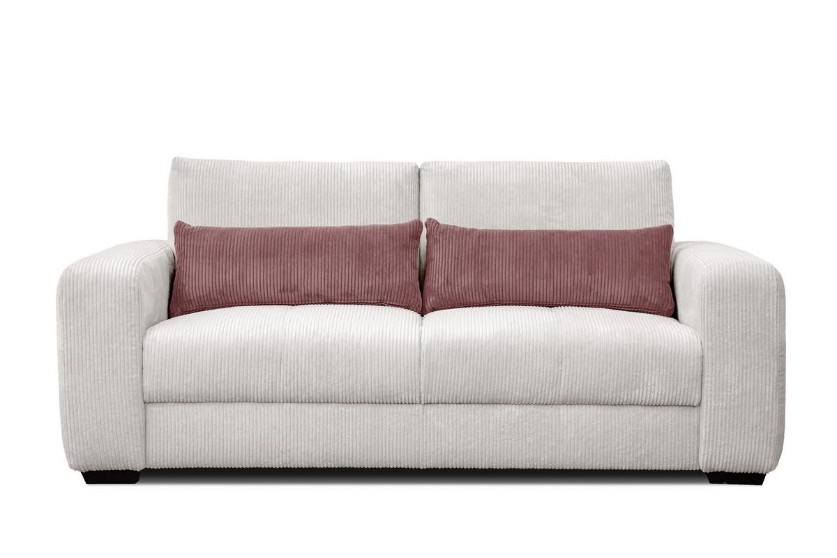 SOFA OLI 3-Sitzer, perlweiß - Weiß, Holz/Textil (208/91/108cm) - Wozimo