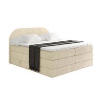 BOXSPRINGBETT mit Matratze und Lattenrost - NOX KING-160x200 - Beige Monolith - Beige, Holzwerkstoff (160/200cm) - ALTDECOR