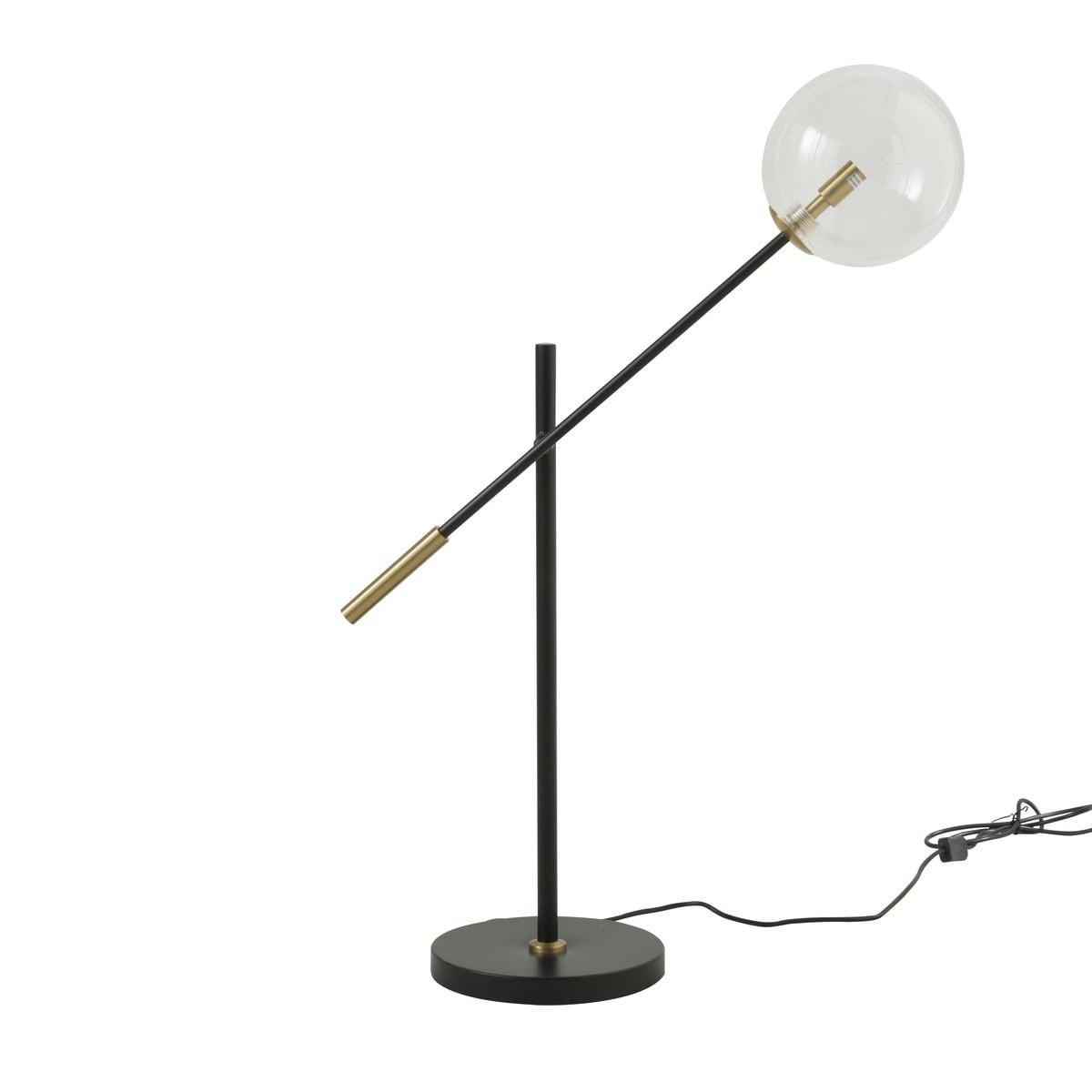 TISCHLAMPE Glaskugel B72 cm x H85 cm - Schwarz, Glas (31/75/85cm) - Signature