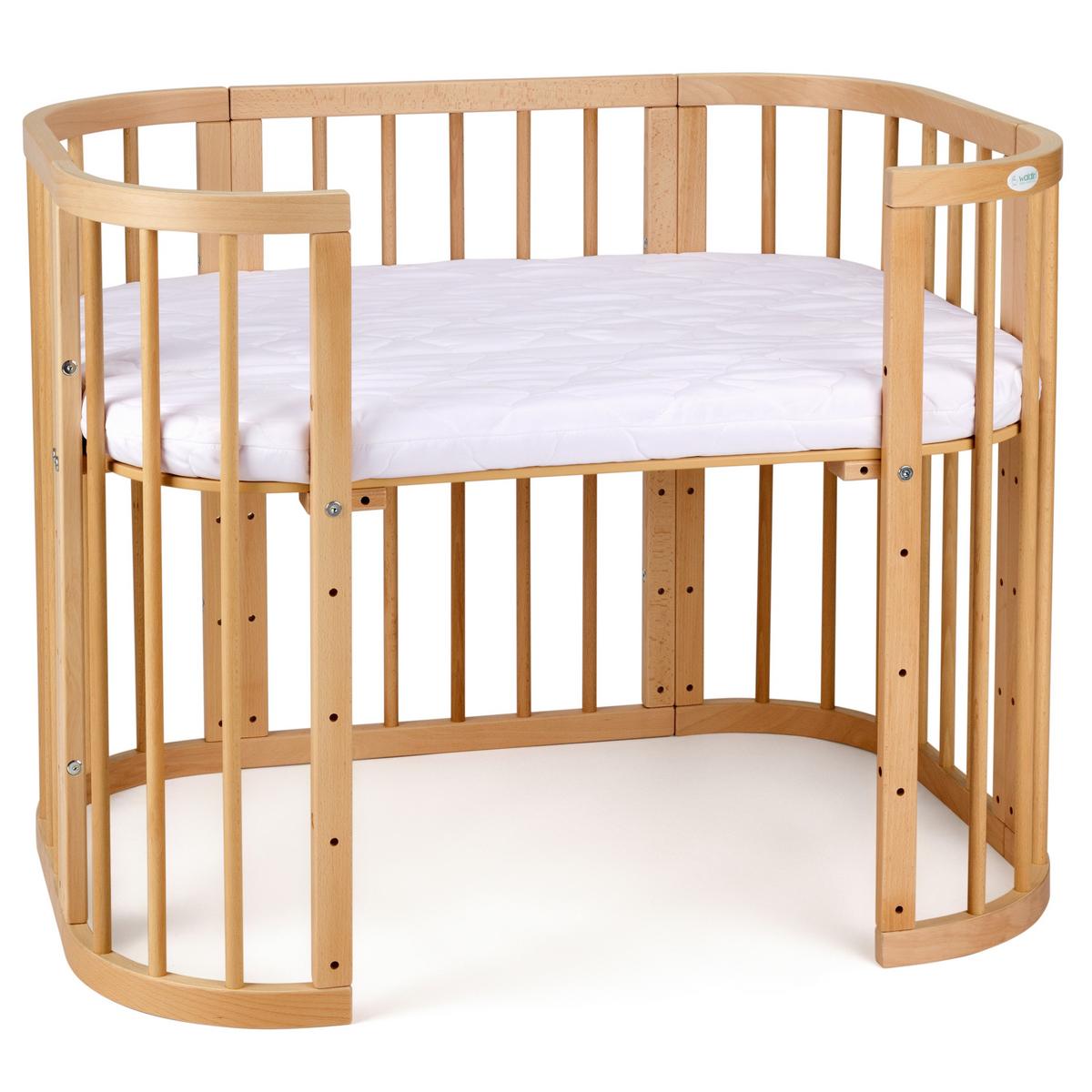 BABYBETT Natur, 5in1 mit Matratze - Naturfarben, Holz/Textil (66/93cm) - waldin