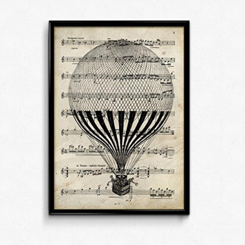 POSTER Musik Vintage A4 Rahmenlos - Klar, Papier (29.7/5/21cm) - Nacnic