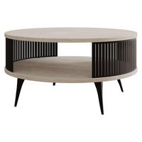 COUCHTISCH Roenni - Taupe/Schwarz, Holzwerkstoff/Metall (75/75/44cm) - MIRJAN24