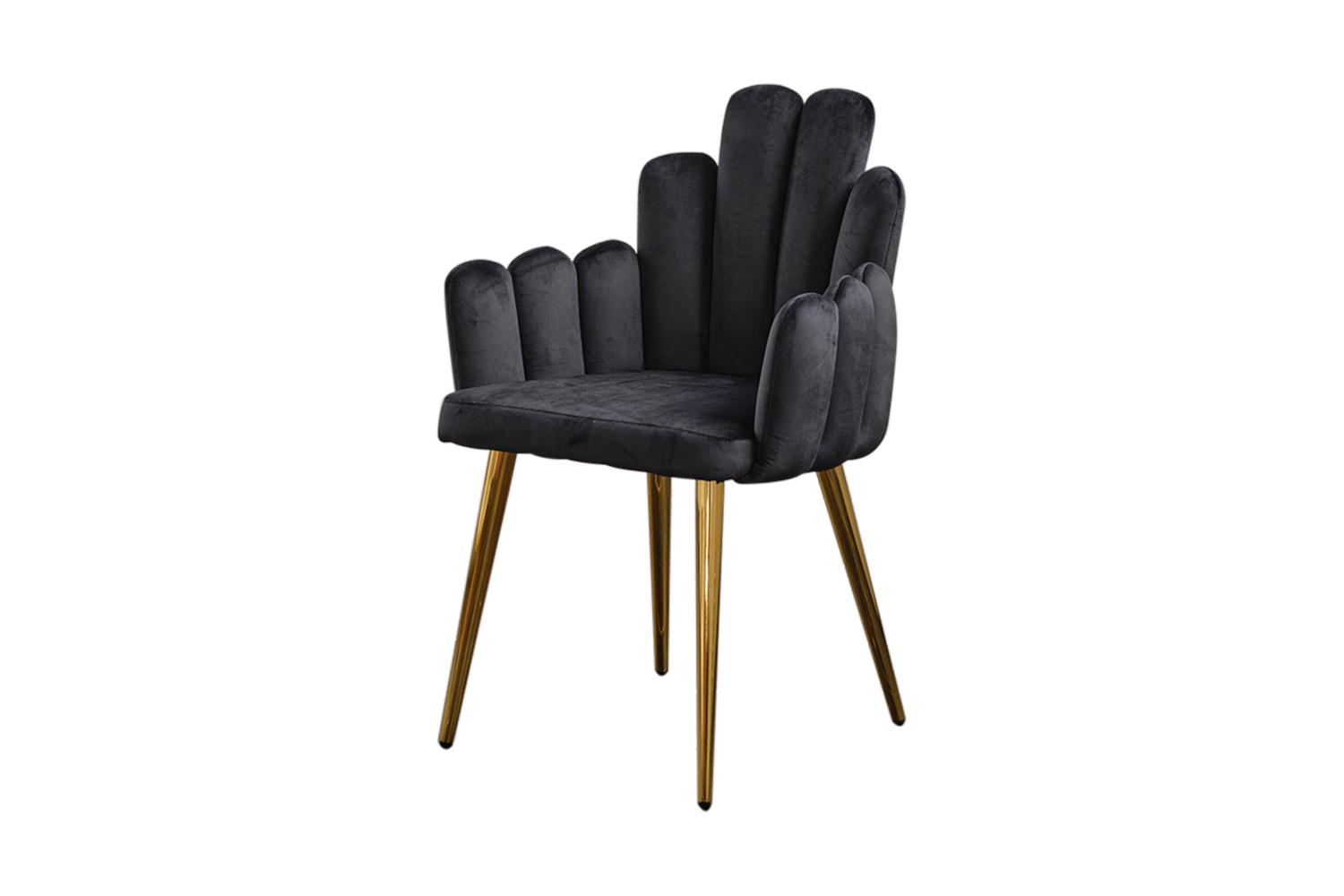 ESSZIMMERSTUHL FREJA Schwarz Velvet (1er-Set) - Schwarz, Textil (59/86/55cm) - KAWOLA
