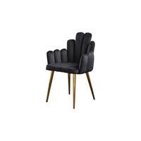 ESSZIMMERSTUHL FREJA Schwarz Velvet (1er-Set) - Schwarz, Textil (59/86/55cm) - KAWOLA