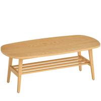 COUCHTISCH Mehrschichtplatte Kautschukbaumholz Naturholz - Naturfarben, Holz/Holzwerkstoff (120/60/42cm) - HOMCOM