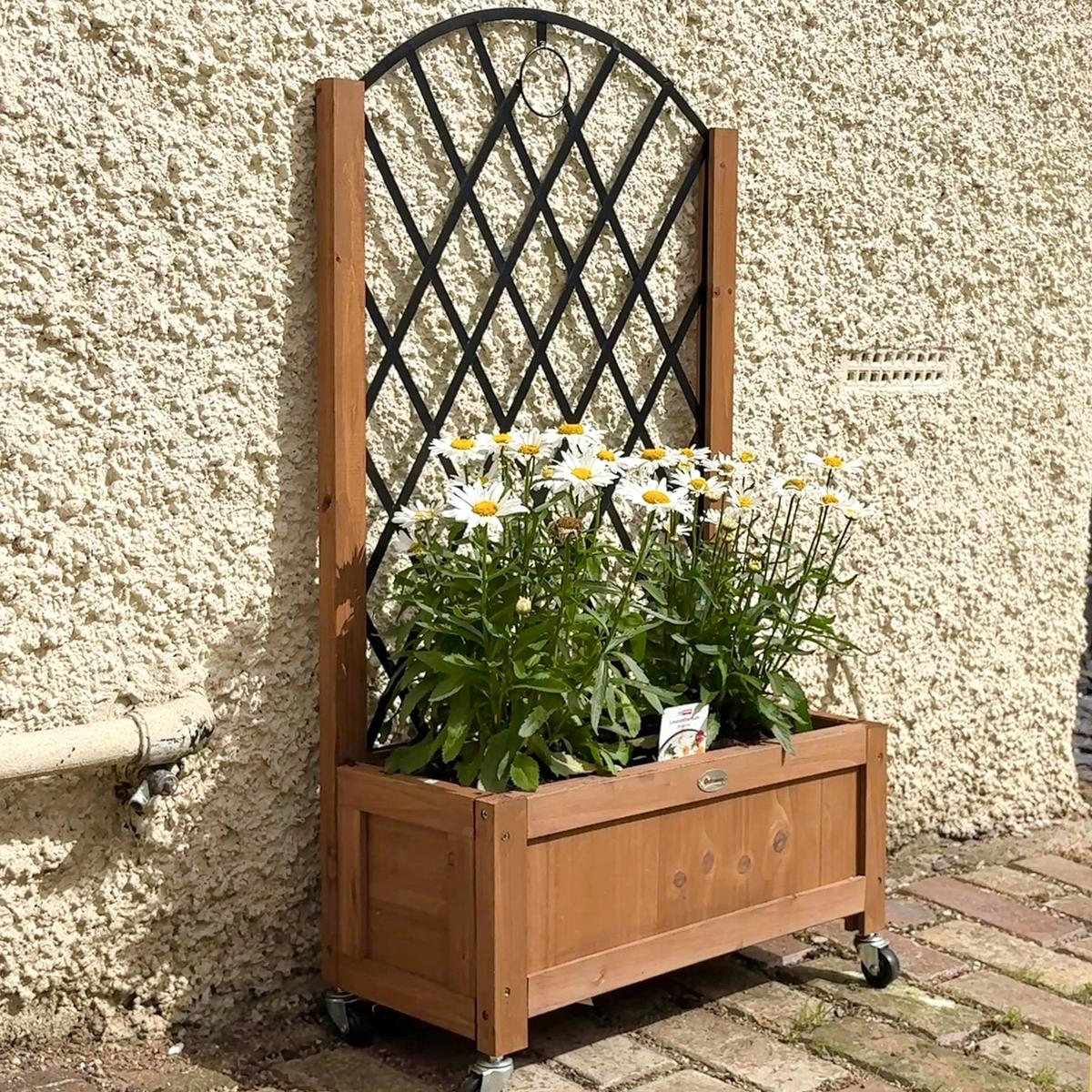 HOCHBEET 2er-Set - Braun, Holzwerkstoff (25/97/52cm) - Outsunny