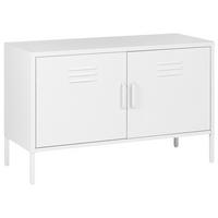 BÜROSCHRANK Weiß Uria - Weiß, Metall (100/65/40cm) - Beliani