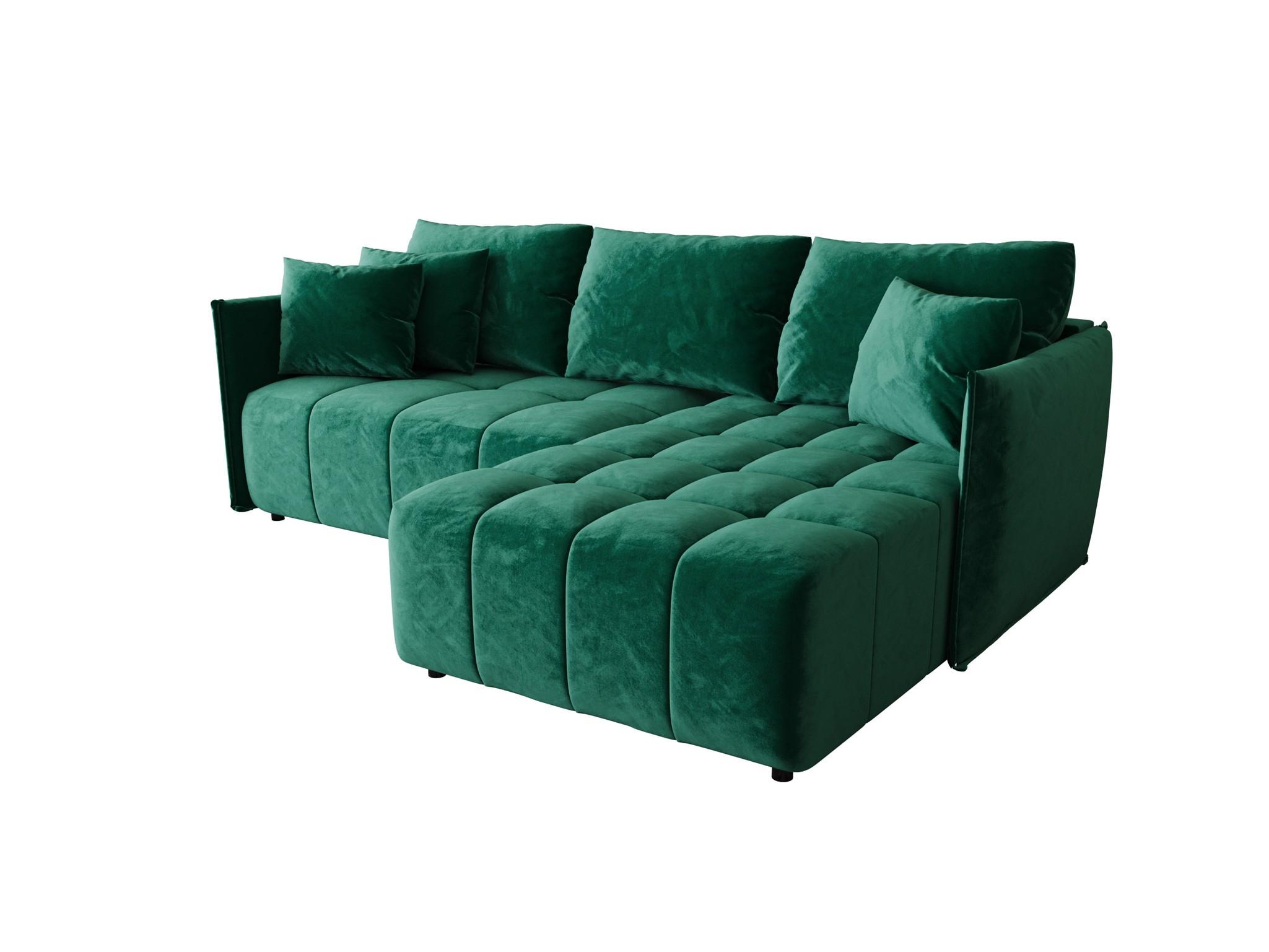 ECKSOFA Treviso - Grün, Holzwerkstoff/Textil (245/185cm) - Fun Möbel
