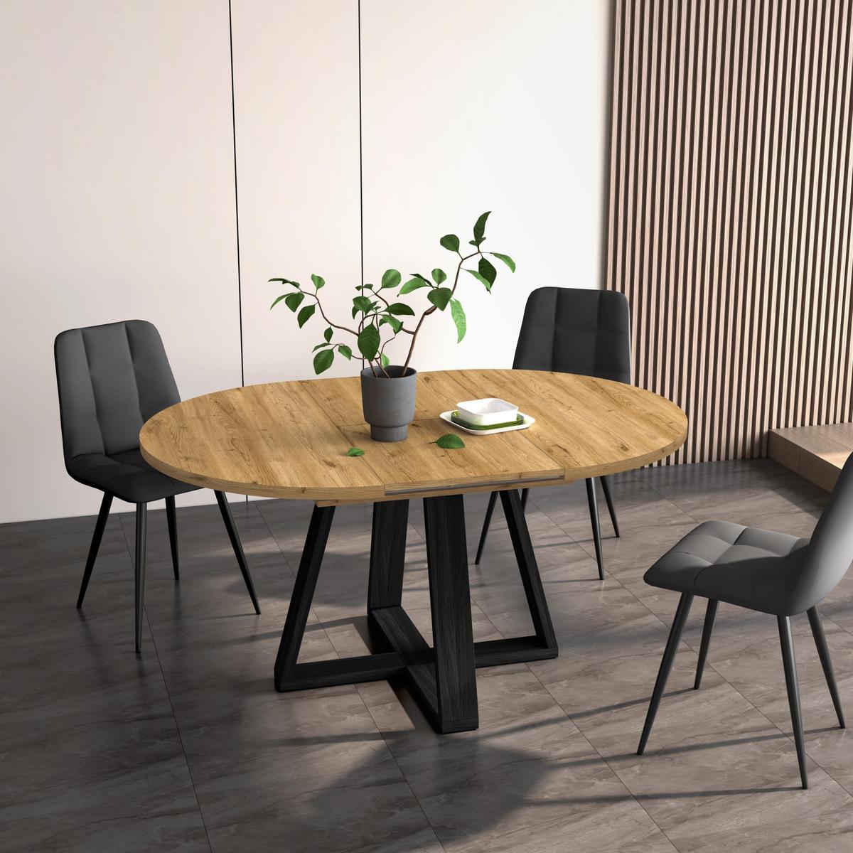 ESSTISCH, Konsolentisch, Eiche, 103/103/73cm, Für 6 Gäste - Braun, Holzwerkstoff (103/103/73cm) - Skraut Home