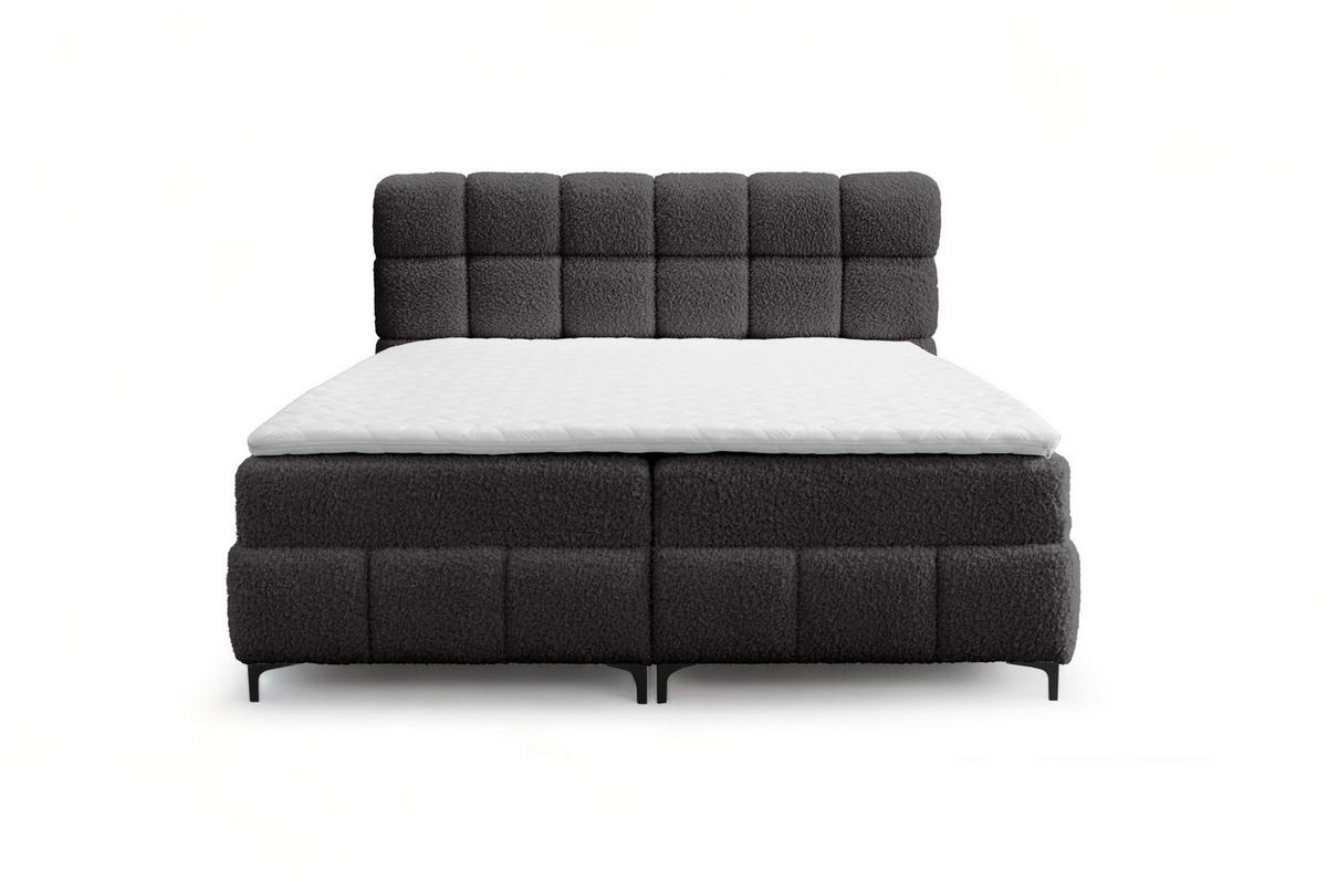 BOXBETT Sophie In Rolf - Anthrazit, Holzwerkstoff/Textil (180/200cm) - Fun Möbel