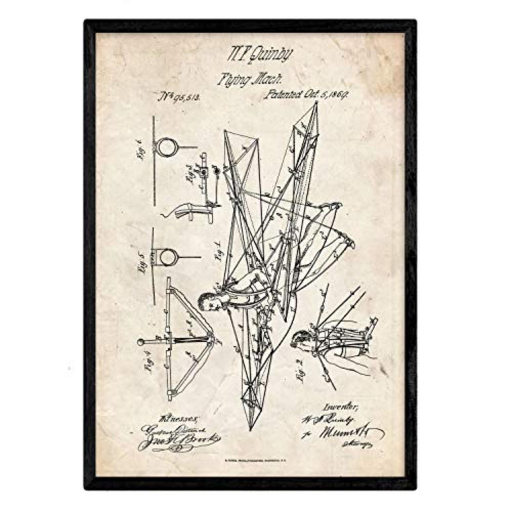 POSTER Gleitschirm Patent A3 Rahmenlos - Klar, Papier (29.7/5/42cm) - Nacnic