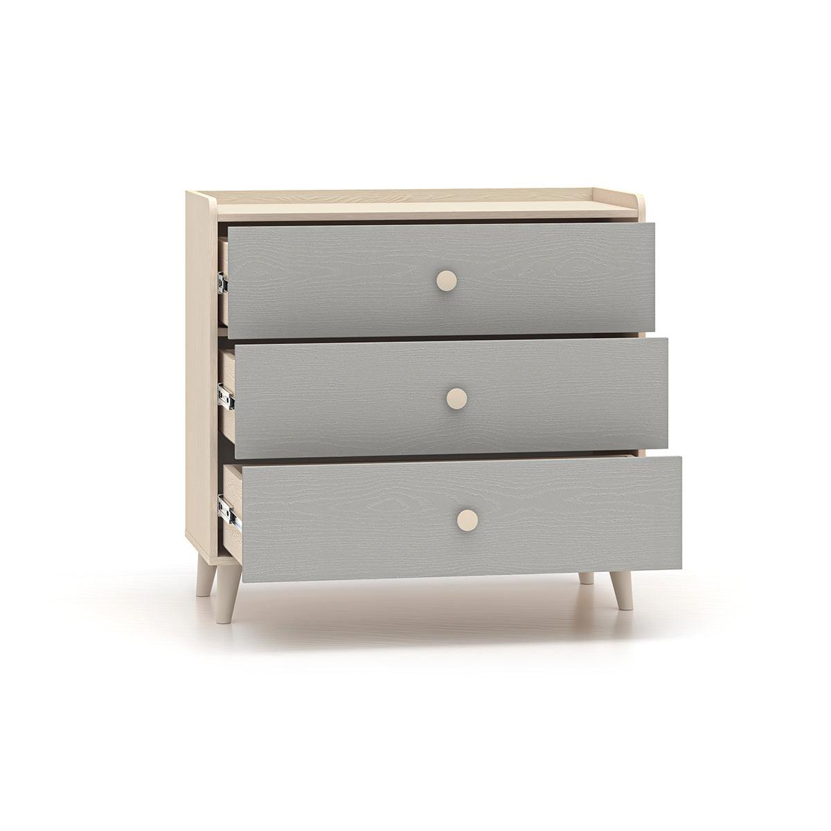 WICKELKOMMODE Alycia Beige - Grau - Holzeffekt - Beige, Holz (90/85/40cm) - Petits-meubles