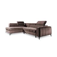 ECKSOFA Schlafsofa Agnesa In Salvador - Braun, Holzwerkstoff/Textil (275/200cm) - Fun Möbel