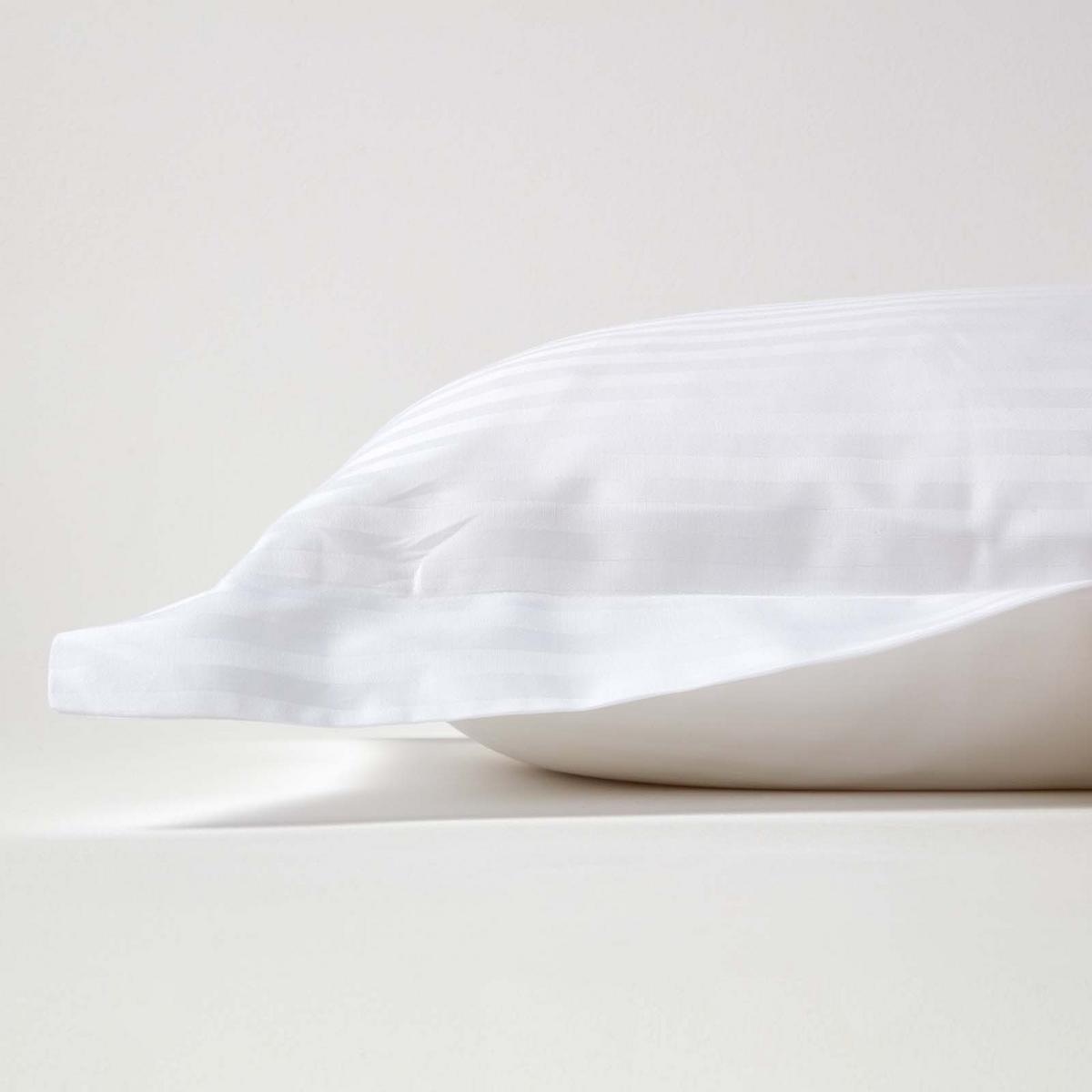 KISSENBEZUG Damast mit Stehsaum, Fadendichte 330 - Weiß, Textil (48/74cm) - Homescapes