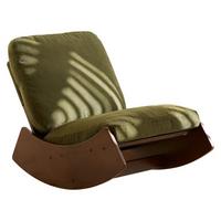SCHAUKELSTUHL stoff grün holz gleitstuhl modern - Grün, Textil (90/71.9/61.5cm) - Urban Meuble