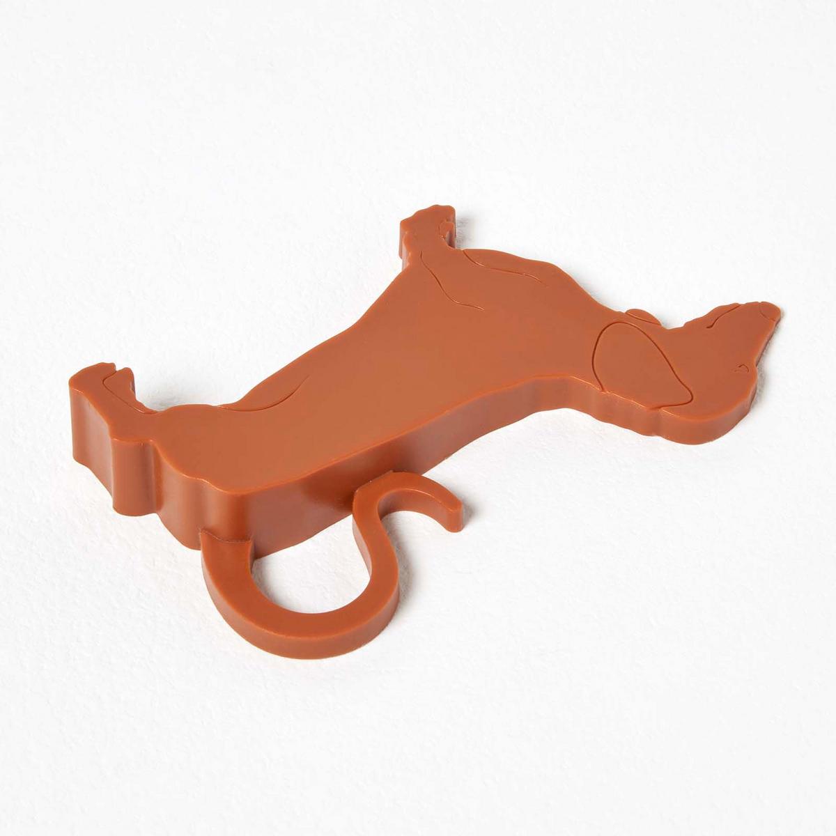 TÜRKEIL Hund - Braun, Kunststoff (15/9cm) - Homescapes