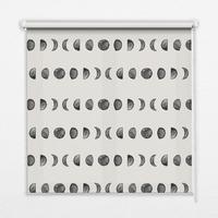 INNENROLLO - Fensterrollo - Rollo - 130x140 cm - Mondphasen - Schwarz, Kunststoff (130/140/0.5cm) - TULUP
