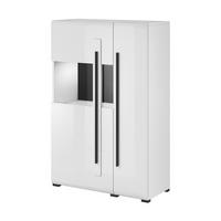 GESCHIRRSCHRANK Louis Weiß - Weiß, Holzwerkstoff (90/136/39cm) - Petits-meubles