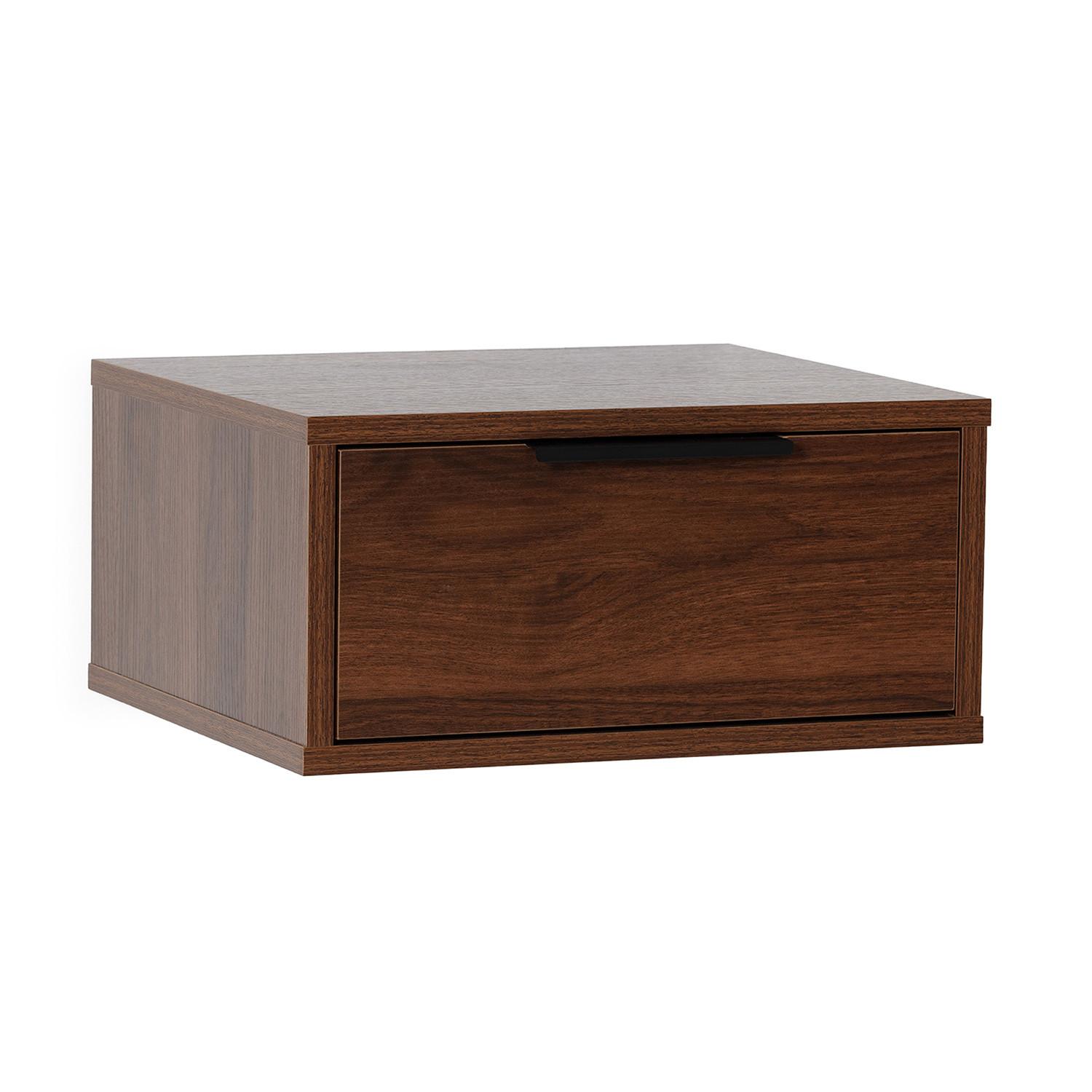 SCHWEBENDER NACHTTISCH Auri Walnuss - Walnussfarben, Holzwerkstoff (40/19/35cm) - VS Venta-stock
