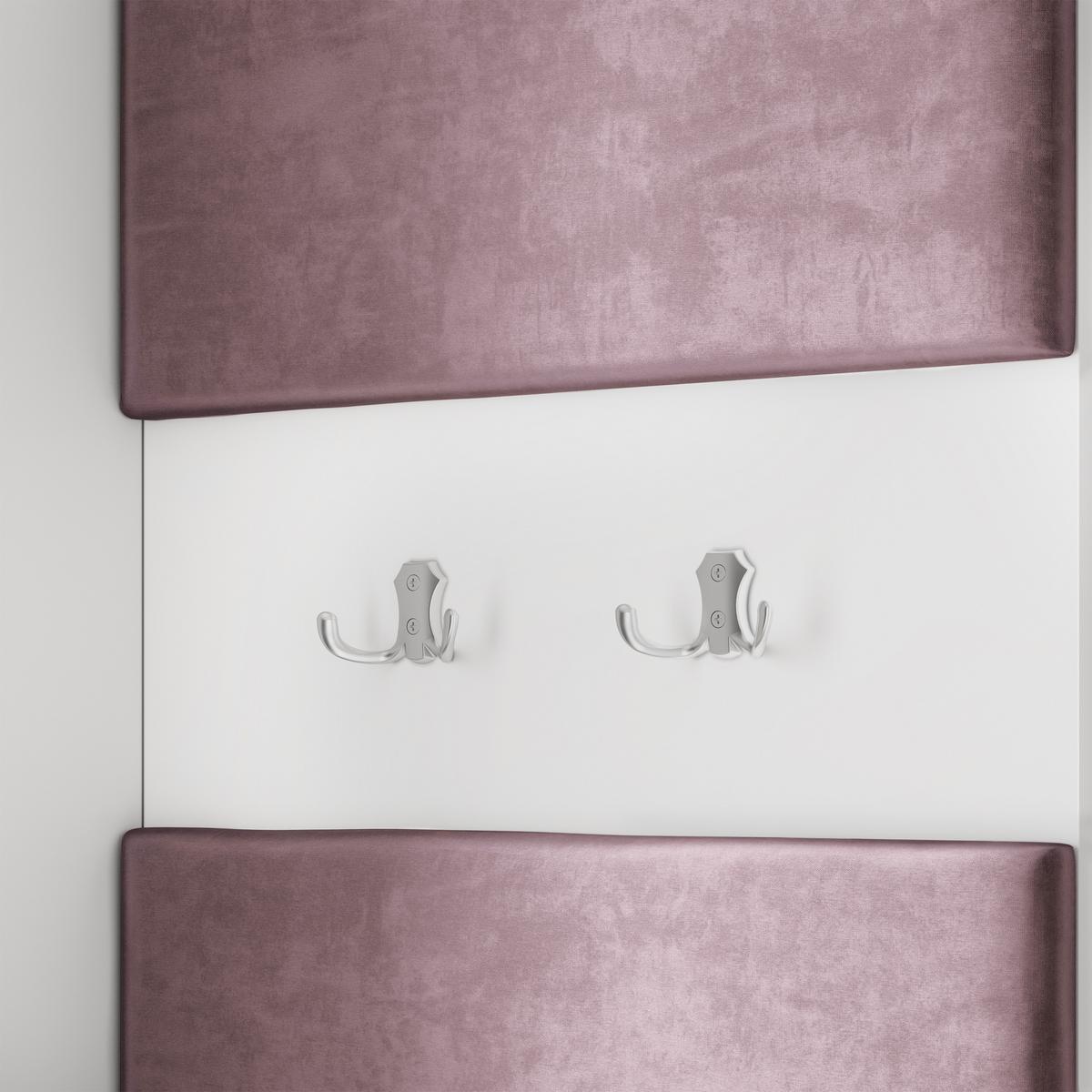 GARDEROBENSCHRANK VIRA 95/181/51 cm Modern Garderobe-Set Eiche Lefkas - Eichefarben/Lila, Holzwerkstoff (95/181/51cm) - MASSENO