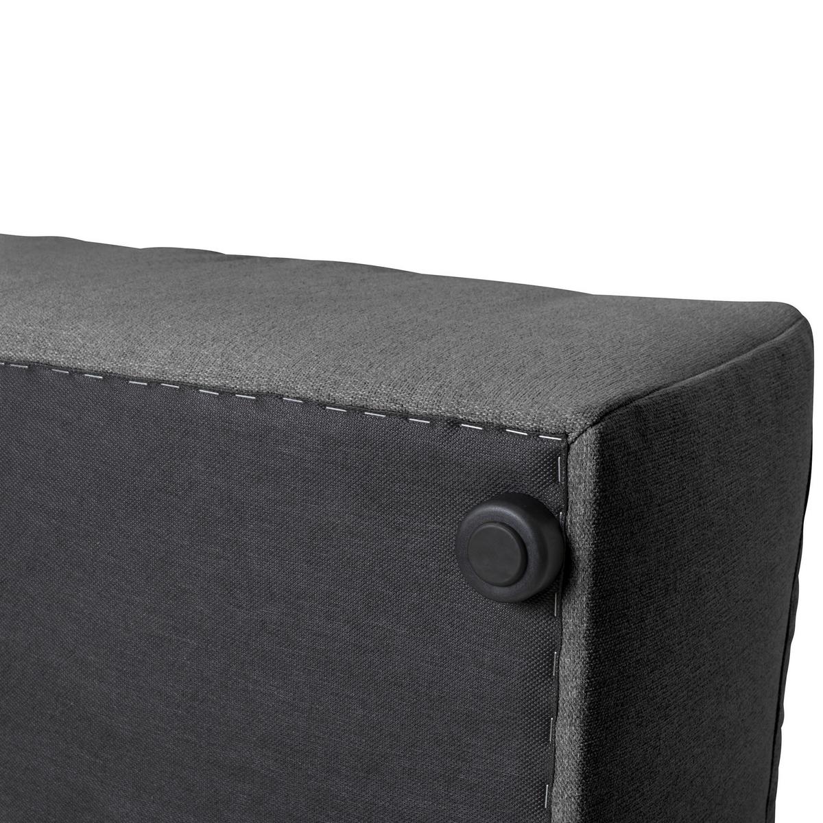 ECKSOFA 3-Sitzer mit Ottomane Kattrina Flachgewebe anthrazit - Anthrazit, Kunststoff (160/275cm) - 58aufmkessel