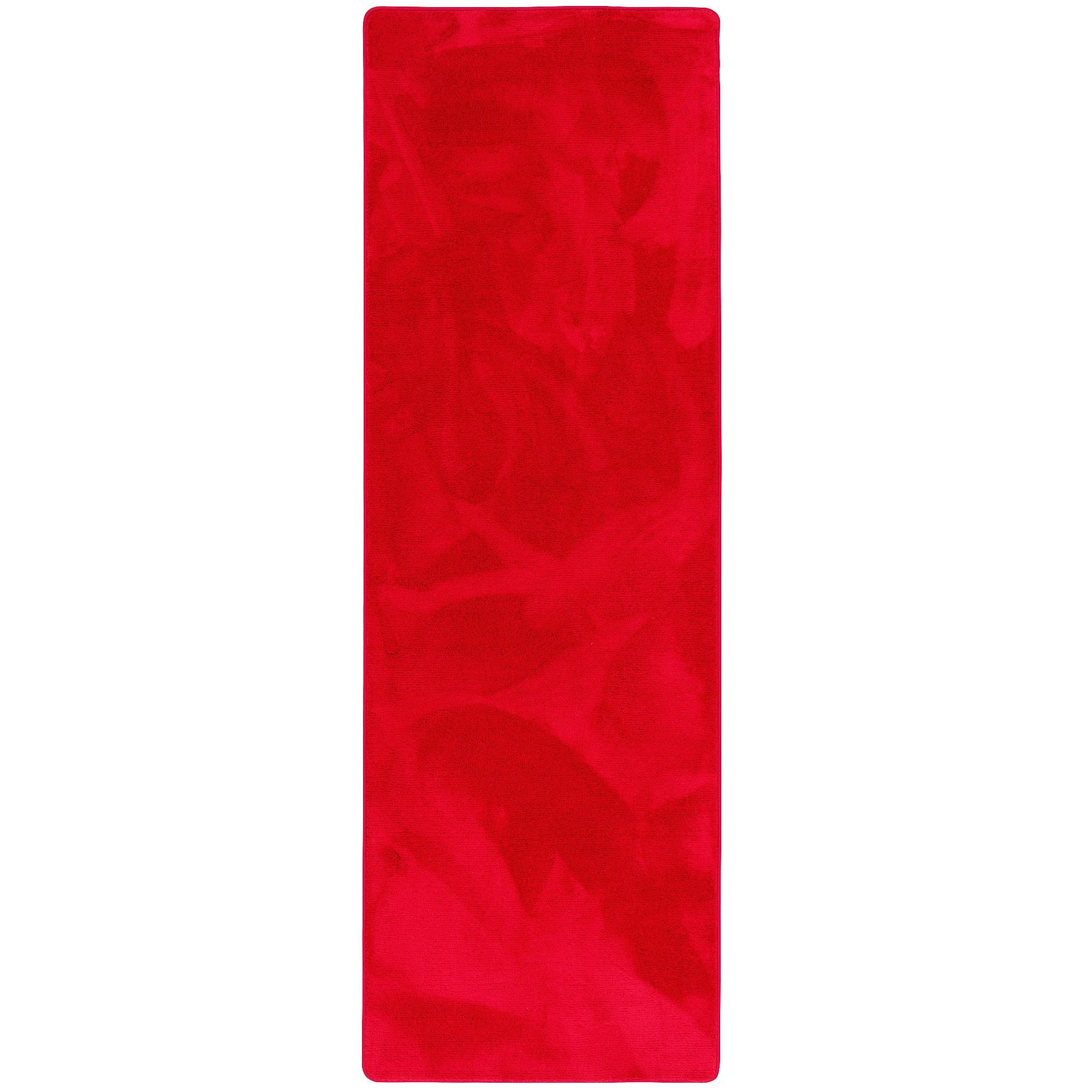 LUXUS SUPER SOFT HOCHFLOR LANGFLOR TEPPICH LÄUFER DELUXE - Rot, Textil (100/200cm) - Snapstyle