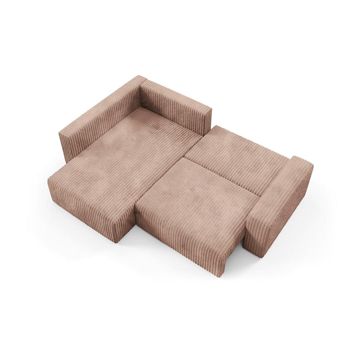 ECKSOFA Angela 4 Sitzplätze Hellbraun - Braun, Holz (245/182cm) - Petits-meubles
