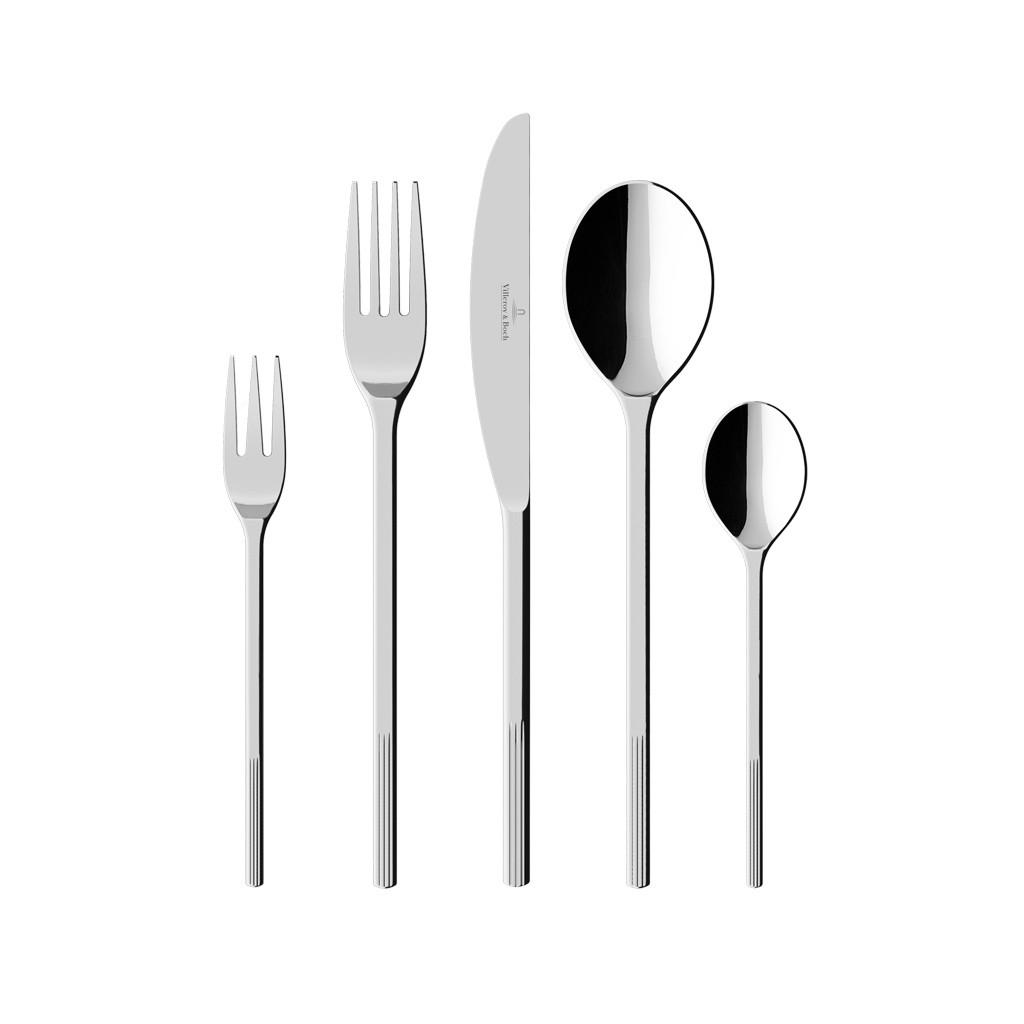BESTECKSET Afina silber 30-tlg. - Silberfarben, Metall - Villeroy & Boch