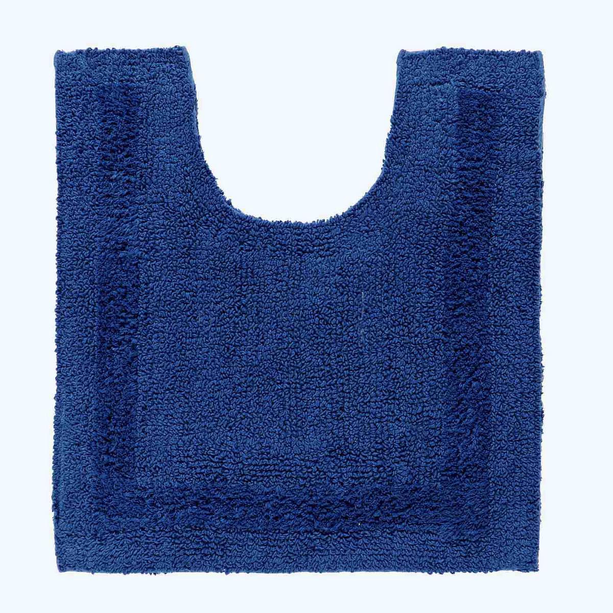 BADGARNITUR 2-teilig, Badematte & WC-Vorleger, wendbar - Dunkelblau, Textil (50/80cm) - Homescapes