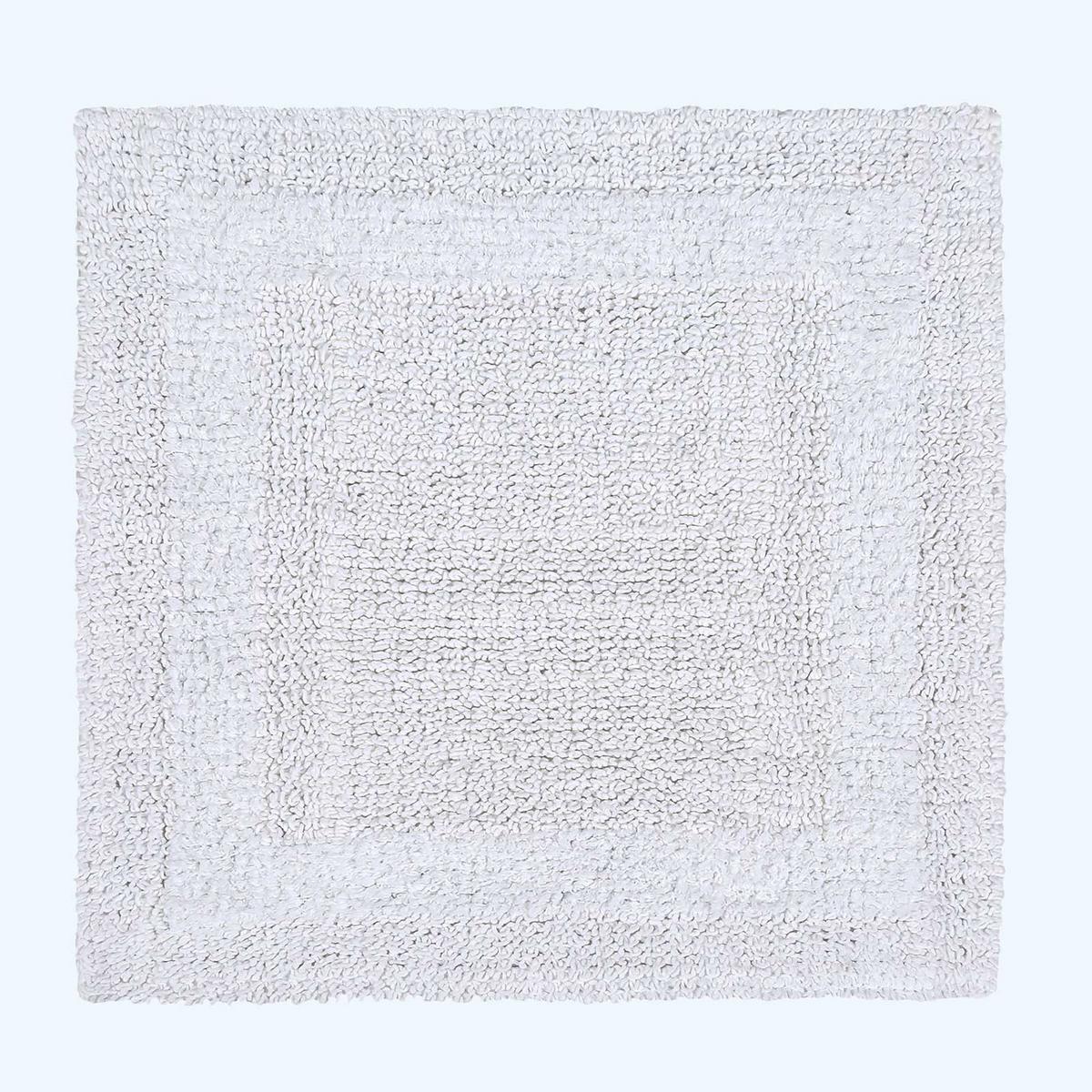 DUSCHVORLEGER 50/50 cm, 100% Baumwolle, wendbar - Weiß, Textil (50/50cm) - Homescapes