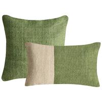 DEKOKISSEN 2er-Set Grün 45/45 cm Anisoptera - Grün, Textil (45/45cm) - Beliani