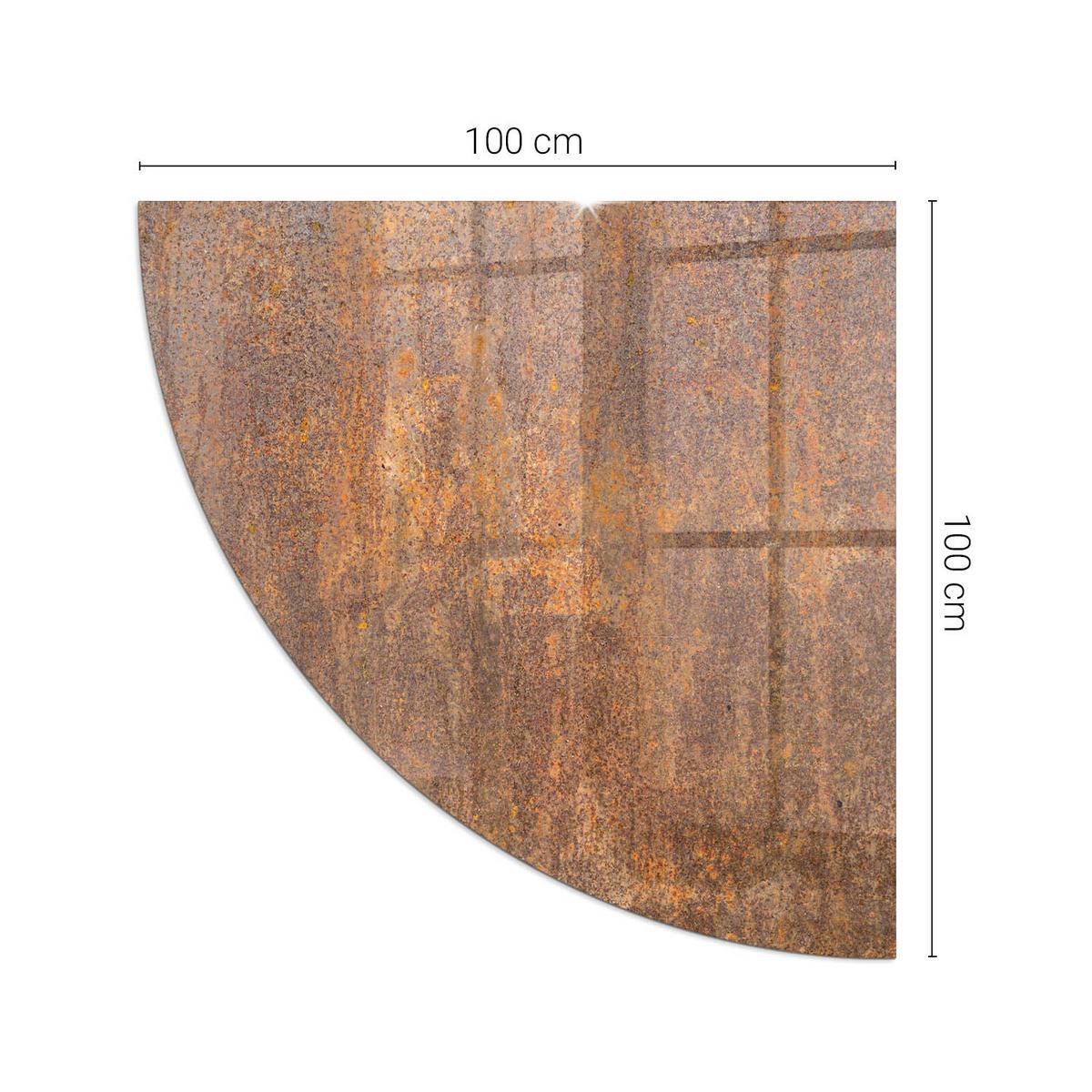 GLASPLATTE für Kamin 100x100 cm - Braun, Glas (100/100/0.4cm) - TULUP