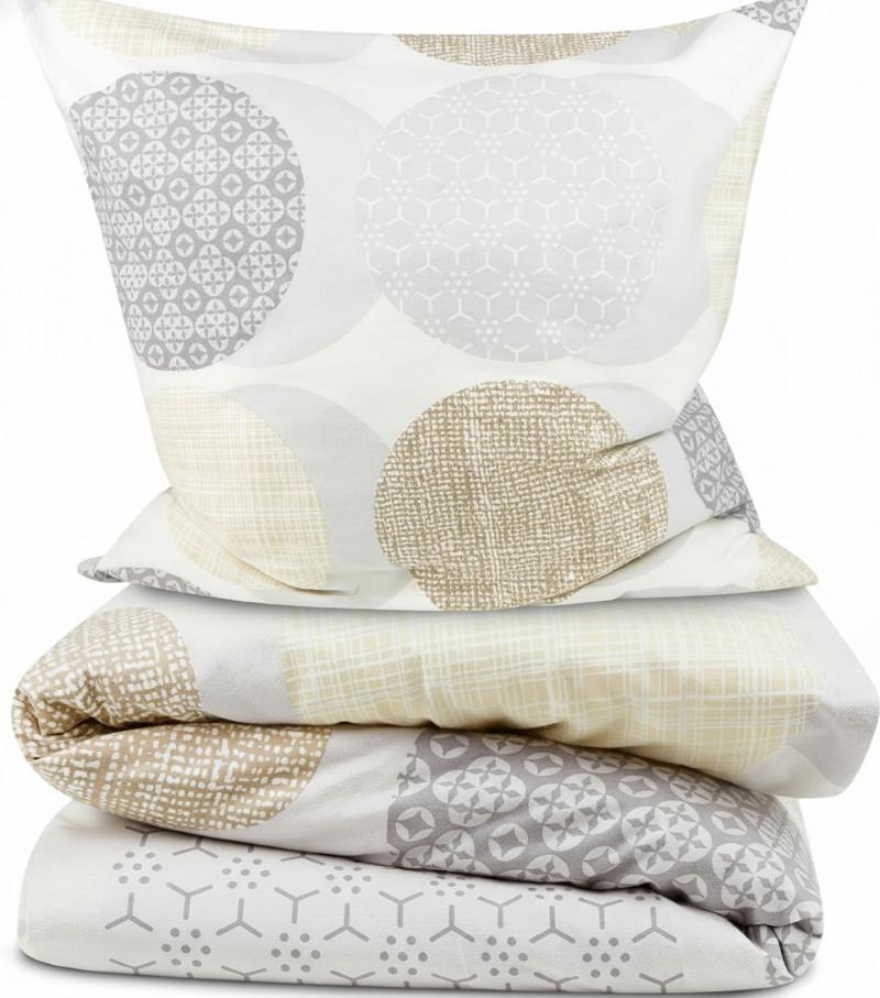 BETTWÄSCHE Josi 135x200cm + Kissenbezug 80x80cm Beige Biber - Beige, Textil (135/200cm) - Beautissu 
