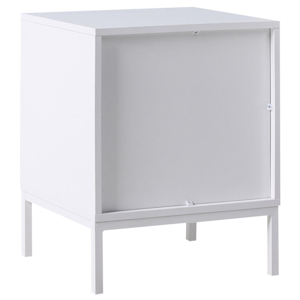 NACHTTISCH mit 2 Schubladen Weiß Adelaide - Weiß, Holzwerkstoff (40/45/55cm) - Beliani
