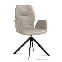 ARMLEHNSTUHL drehbar (2er-Set) Deonne 58x92x60 Schwarz/Natur - Schwarz/Naturfarben, Kunststoff (60/92/58cm) - 58aufmkessel