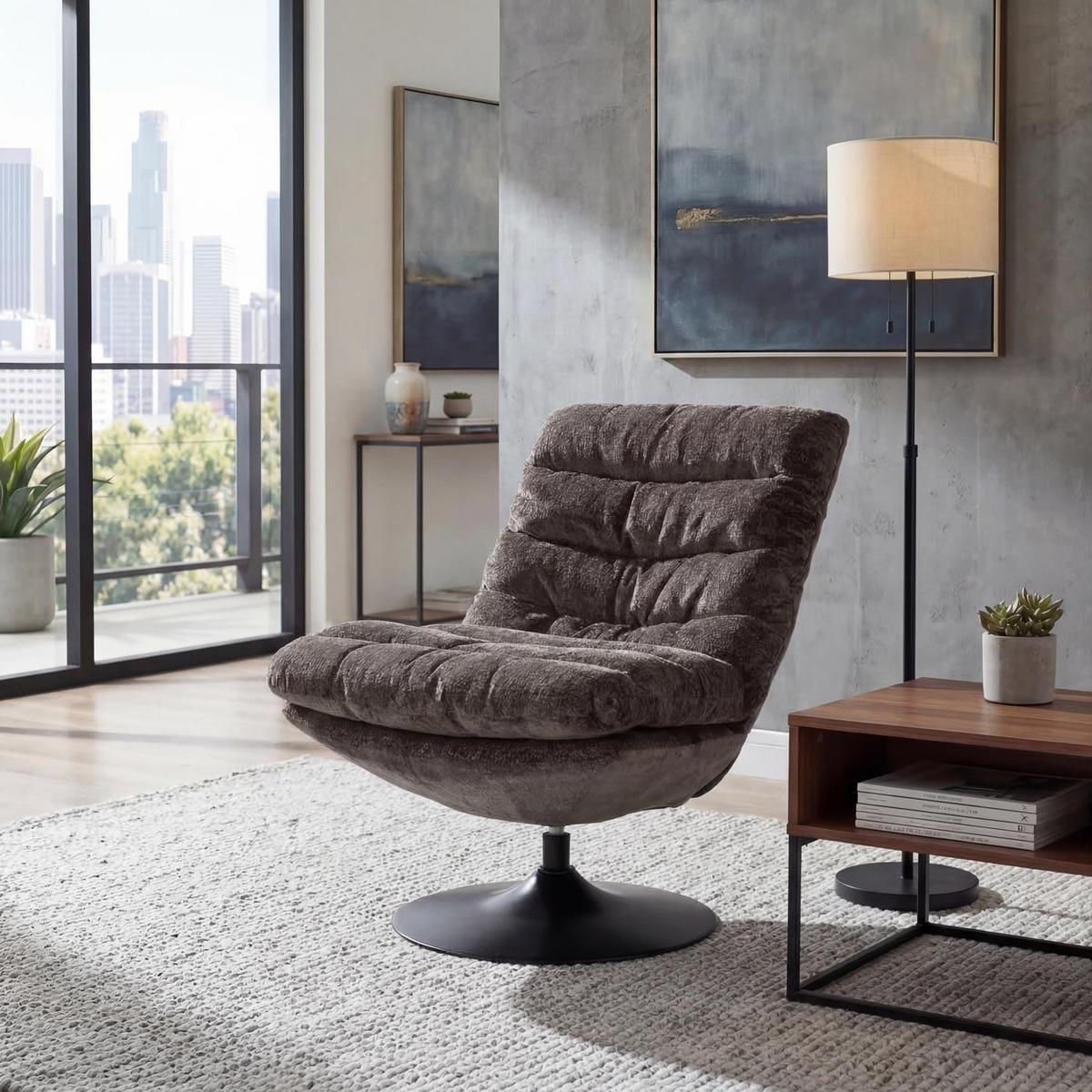 LOUNGESESSEL Braun - Braun, Textil (72/91/90cm) - MCW