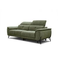 SOFA AVENA 3-Sitzer mit 1 Relaxfunktion, olivgrün - Olivgrün, Holzwerkstoff/Textil (204/80/108cm) - Wozimo